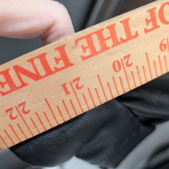 Excelled Women's Black Leather Coat - Picture 4 of 6